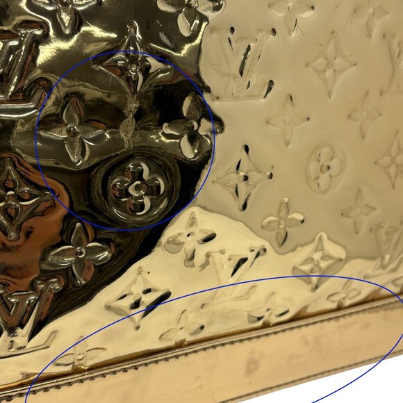 LOUIS VUITTON Vintage Monogram Miroir Alma GM Gold Tote Bag Patent [106435] - Picture 14 of 16